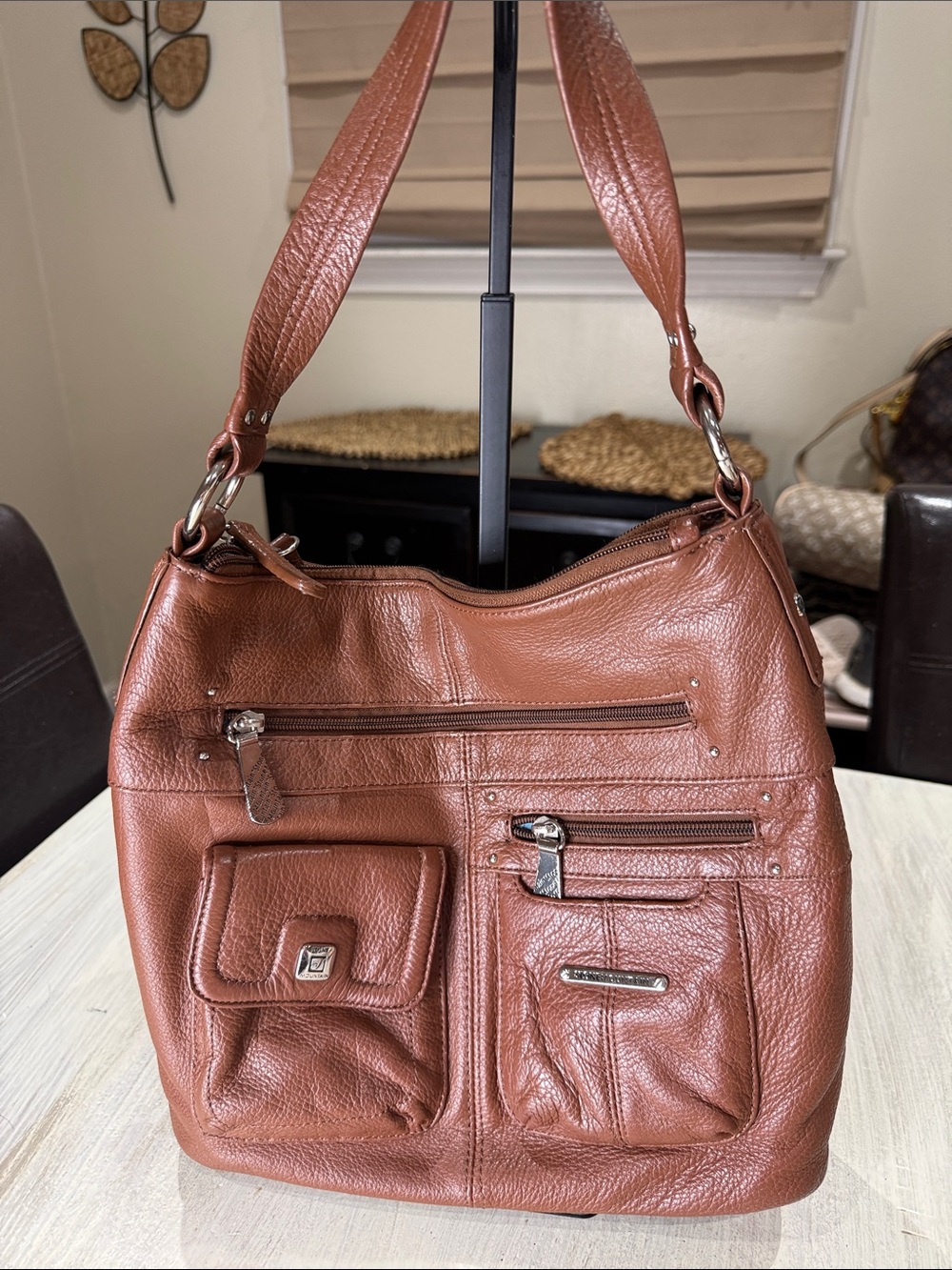 Stone Mountain Accessories Brown Leather Crossbody Shoulder Bag